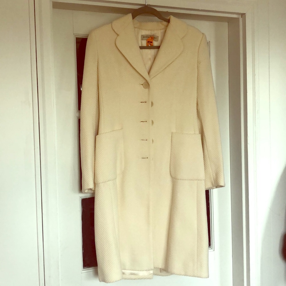 Banana Republic December White/Cream Long Jacket